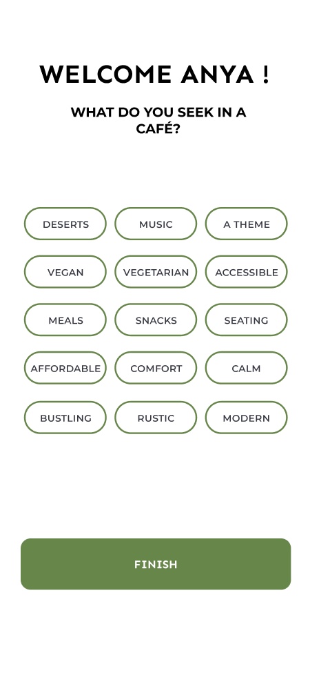 Volta — set your coffee preferences